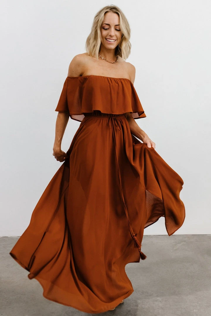 BB Custom Victoria Off Shoulder Maxi Dress | Spice Dresses 1 BB Custom Victoria Off Shoulder Maxi Dress | Spice Dresses