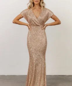 RR Vienna Sequin Maxi Dress | Champagne