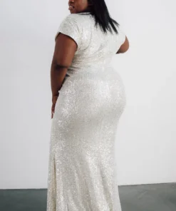 RR Vienna Sequin Maxi Dress | Cream Dresses