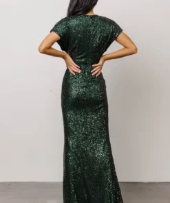 RR Vienna Sequin Maxi Dress | Green Dresses