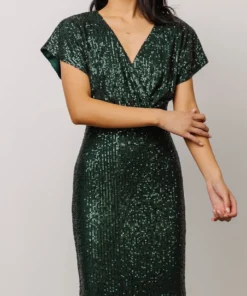 RR Vienna Sequin Maxi Dress | Green Dresses