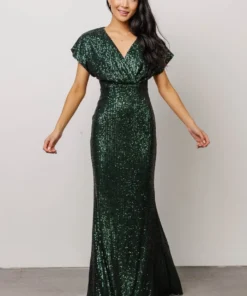 RR Vienna Sequin Maxi Dress | Green Dresses