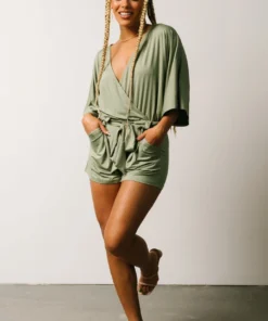 DD Boho Vince Romper | Dusty Sage 9 DD Boho Vince Romper | Dusty Sage