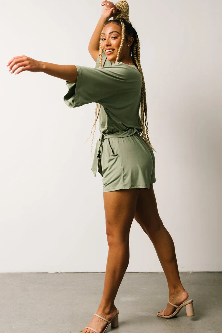 DD Boho Vince Romper | Dusty Sage 7 DD Boho Vince Romper | Dusty Sage