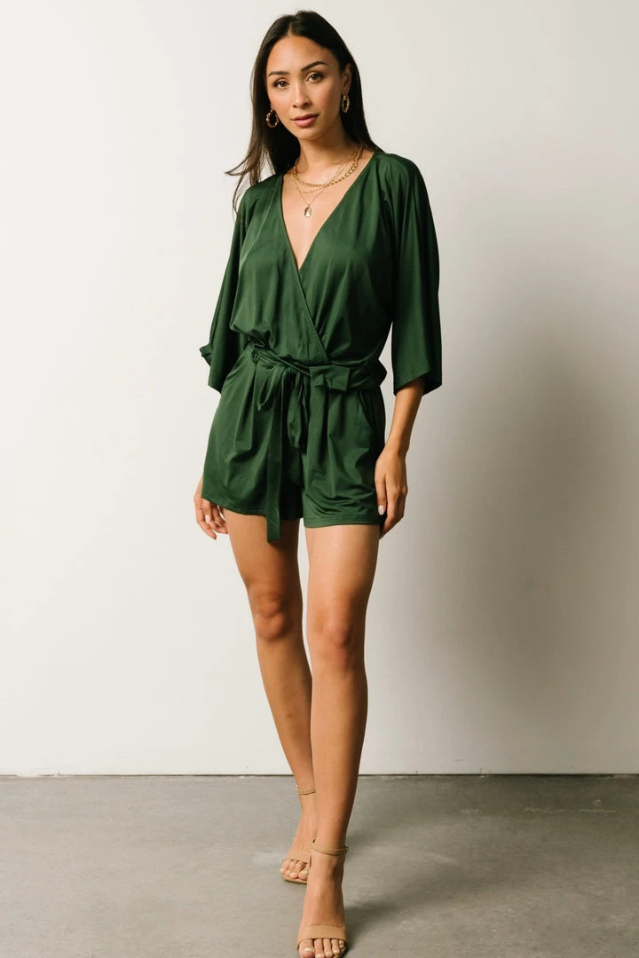 DD Boho Vince Romper | Hunter Green 4 DD Boho Vince Romper | Hunter Green