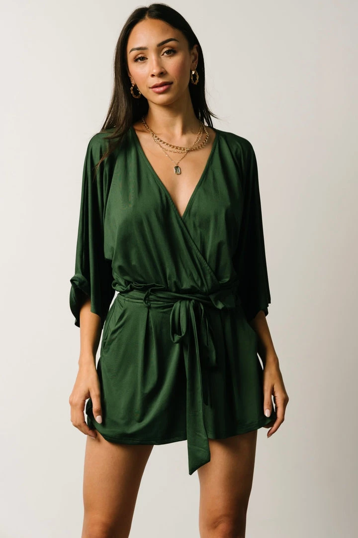 DD Boho Vince Romper | Hunter Green 9 DD Boho Vince Romper | Hunter Green