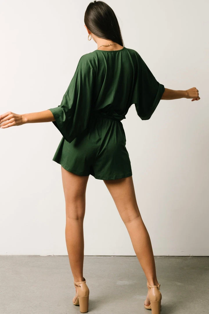 DD Boho Vince Romper | Hunter Green 8 DD Boho Vince Romper | Hunter Green