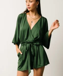 DD Boho Vince Romper | Hunter Green 16 DD Boho Vince Romper | Hunter Green
