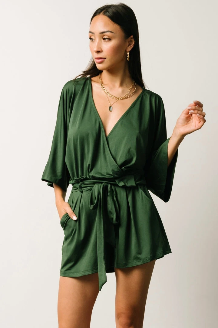 DD Boho Vince Romper | Hunter Green 7 DD Boho Vince Romper | Hunter Green