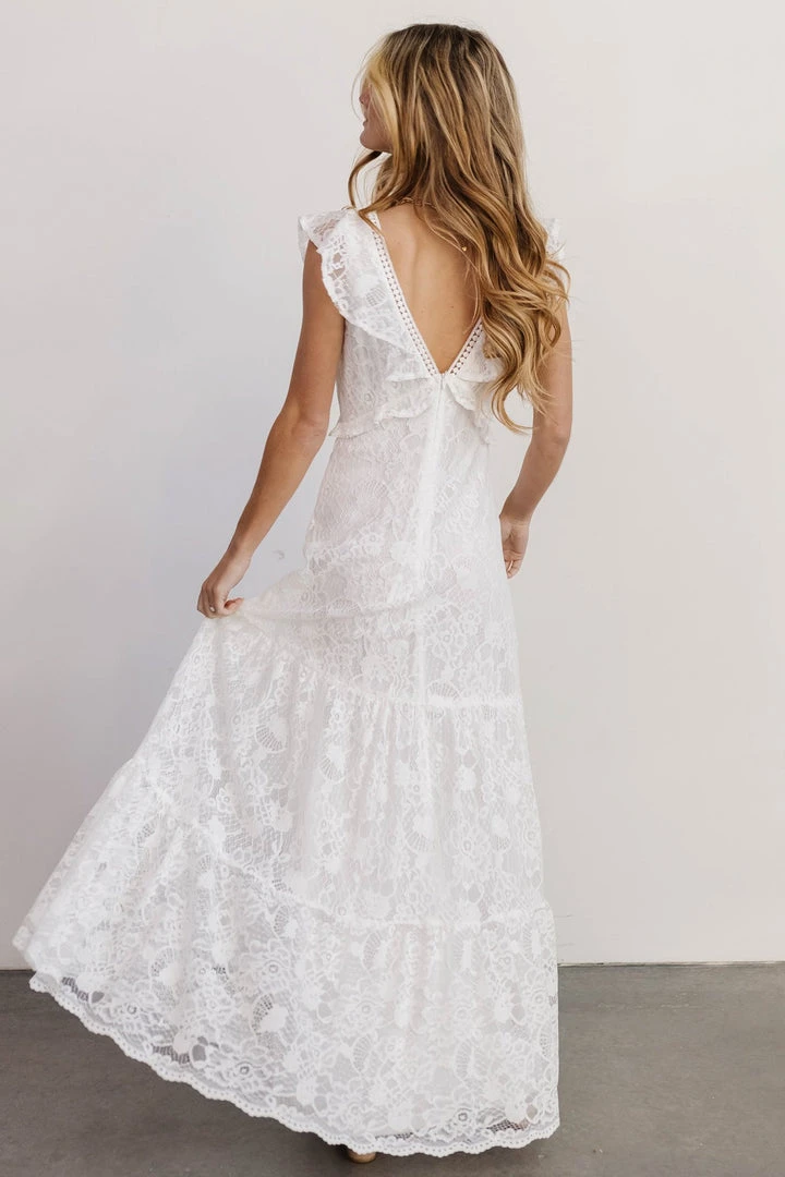 AK Vivianne Lace Maxi Dress | White 6 AK Vivianne Lace Maxi Dress | White