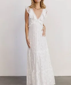 AK Vivianne Lace Maxi Dress | White