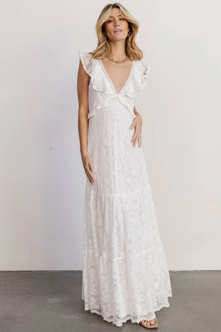 AK Vivianne Lace Maxi Dress | White 1 AK Vivianne Lace Maxi Dress | White