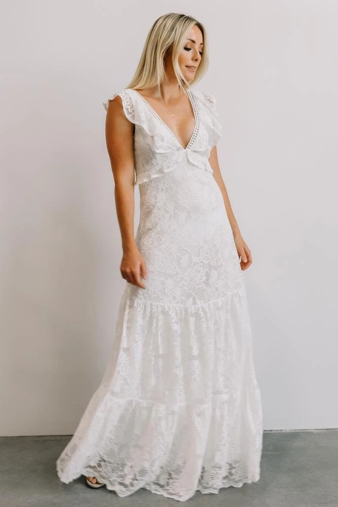 AK Vivianne Lace Maxi Dress | White 2 AK Vivianne Lace Maxi Dress | White