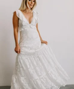 AK Vivianne Lace Maxi Dress | White 20 AK Vivianne Lace Maxi Dress | White