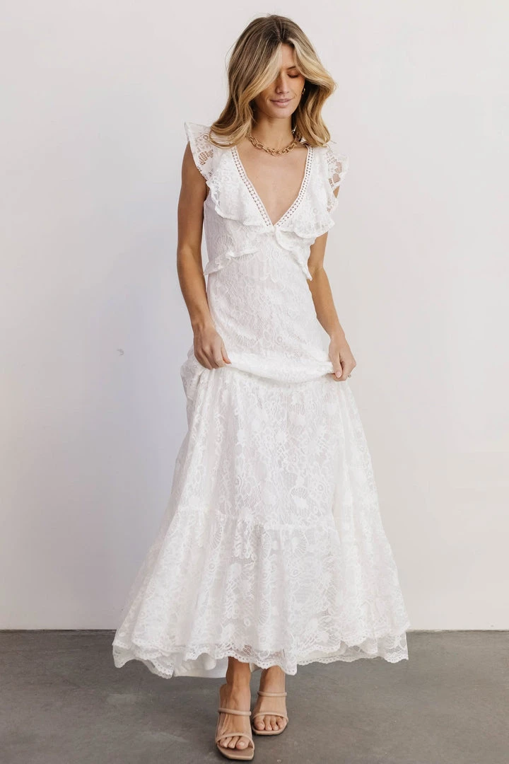 AK Vivianne Lace Maxi Dress | White 4 AK Vivianne Lace Maxi Dress | White