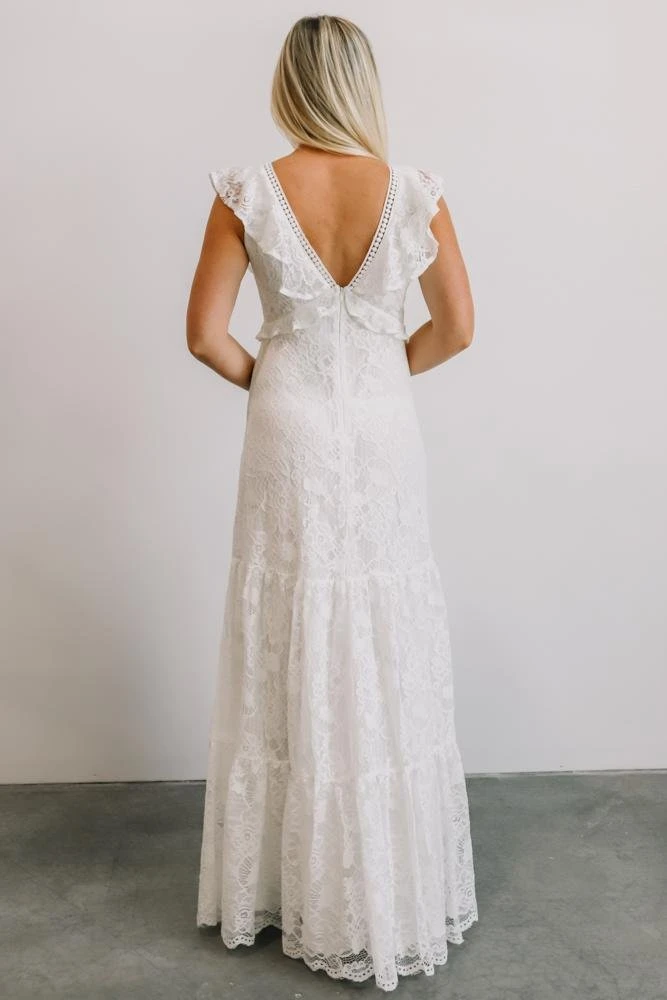 AK Vivianne Lace Maxi Dress | White 9 AK Vivianne Lace Maxi Dress | White