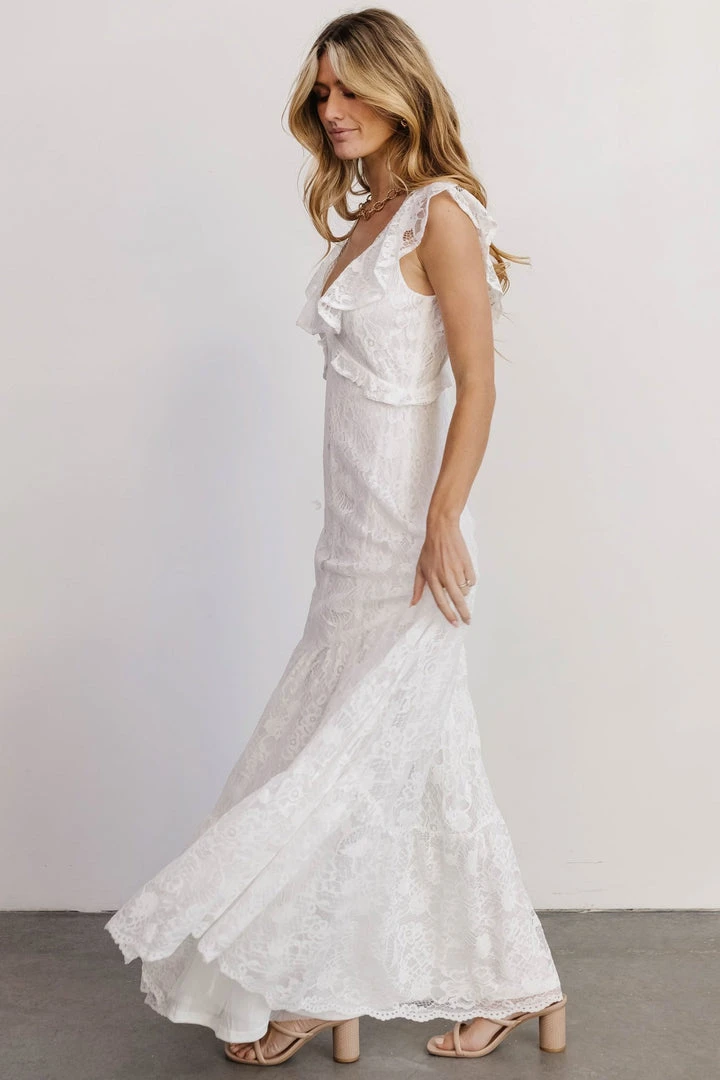 AK Vivianne Lace Maxi Dress | White 3 AK Vivianne Lace Maxi Dress | White