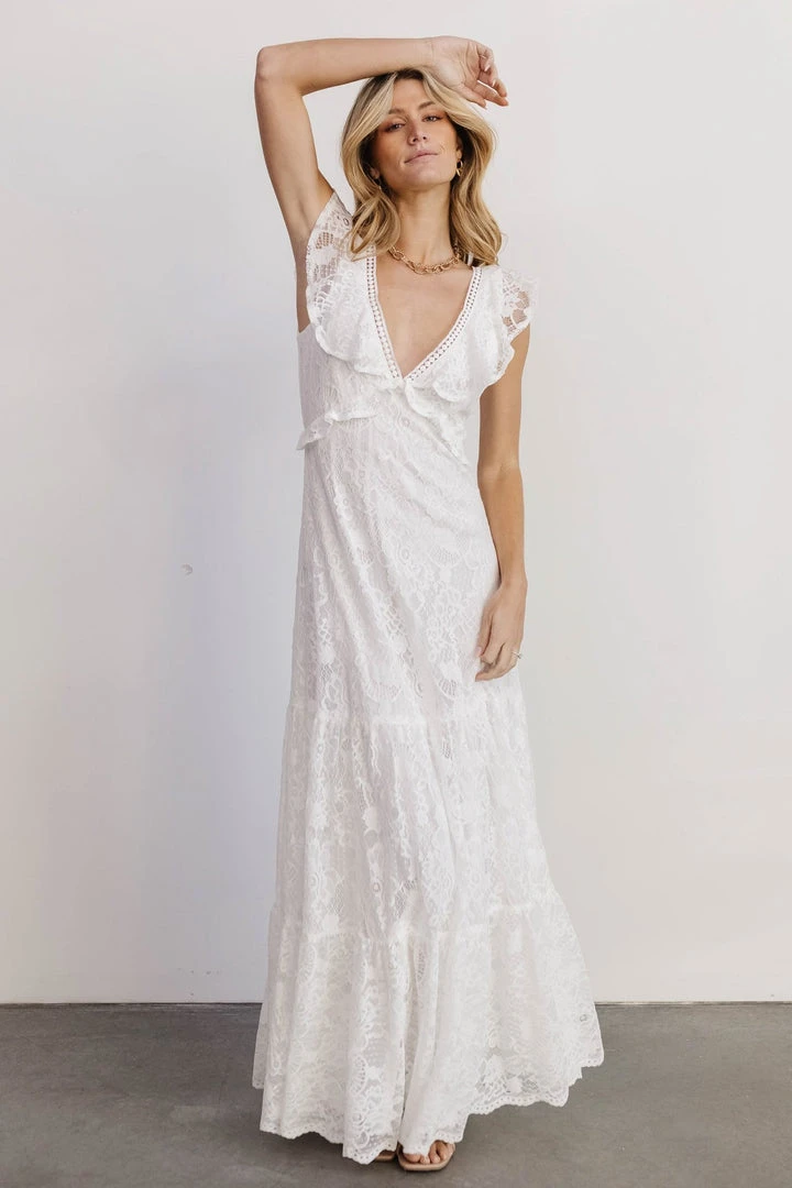 AK Vivianne Lace Maxi Dress | White 13 AK Vivianne Lace Maxi Dress | White