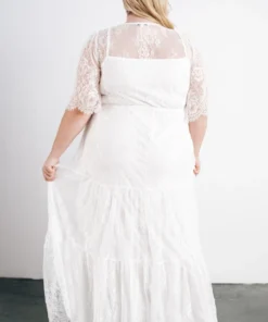 BB Custom Dresses Wanderlust Lace Maxi Dress | White