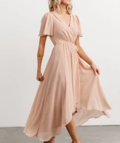 Soi Waverly Wrap Dress | Dusty Blush Dresses