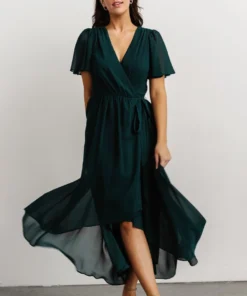 Soi Dresses Waverly Wrap Dress | Emerald