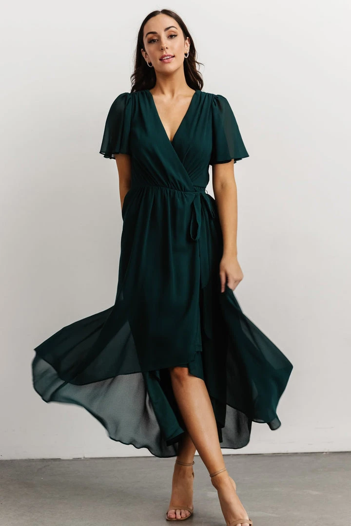 Soi Dresses Waverly Wrap Dress | Emerald 1 Soi Dresses Waverly Wrap Dress | Emerald