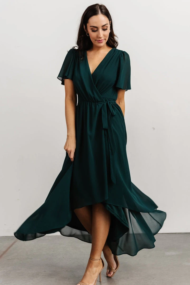 Soi Dresses Waverly Wrap Dress | Emerald 6 Soi Dresses Waverly Wrap Dress | Emerald