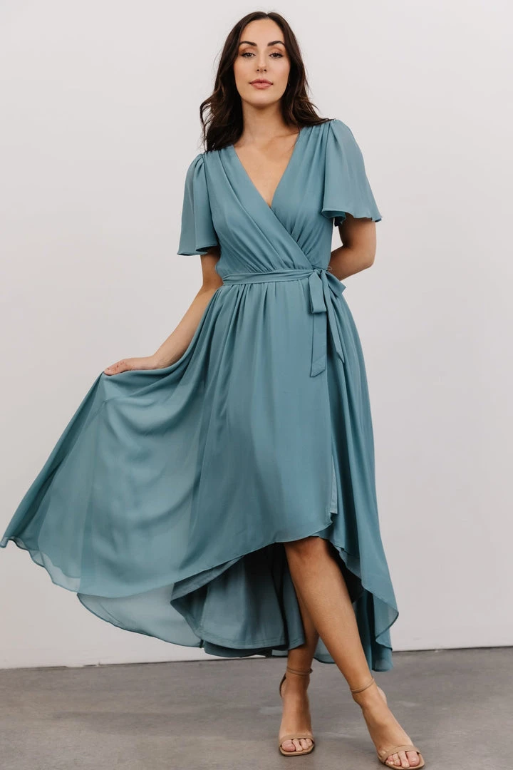Soi Dresses Waverly Wrap Dress | Sea Glass 1 Soi Dresses Waverly Wrap Dress | Sea Glass