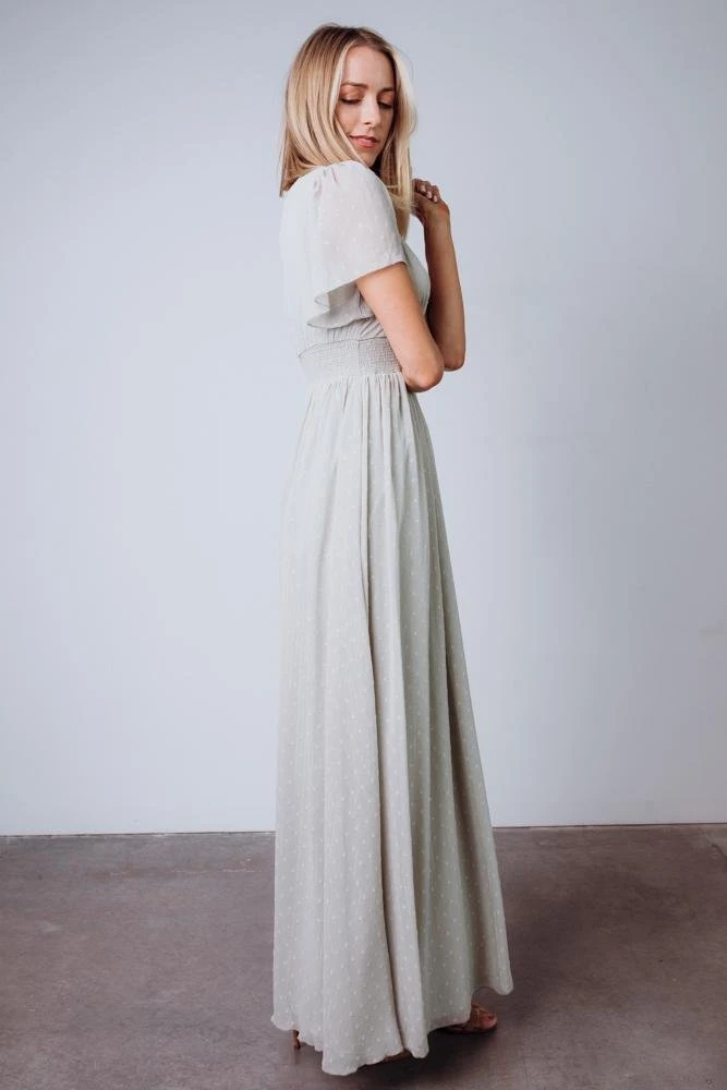 RR Weslie Shimmer Dot Maxi Dress | Sage Dresses 4 RR Weslie Shimmer Dot Maxi Dress | Sage Dresses