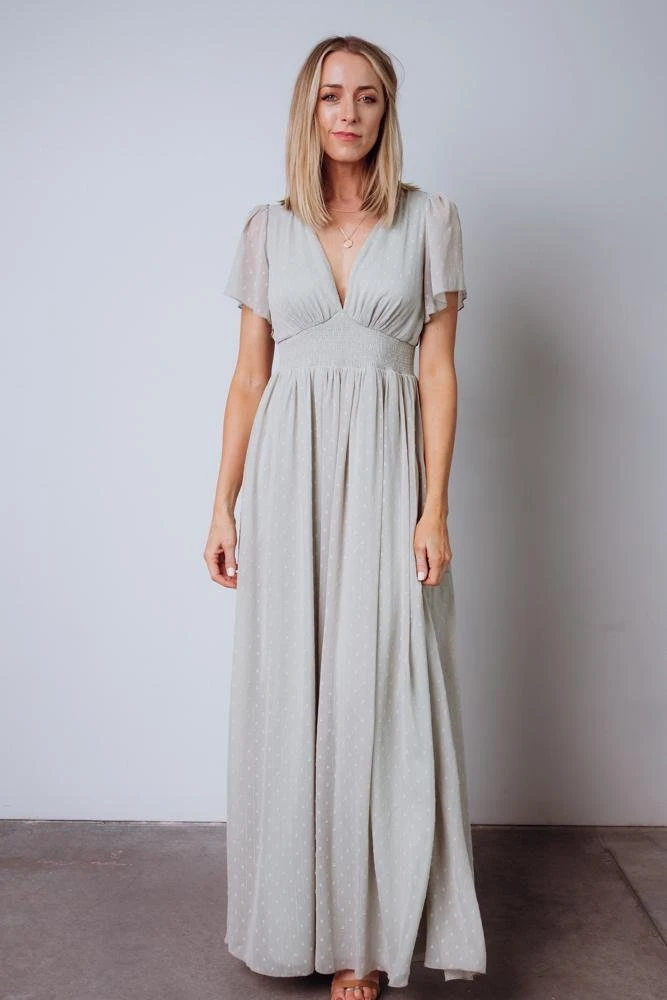 RR Weslie Shimmer Dot Maxi Dress | Sage Dresses 3 RR Weslie Shimmer Dot Maxi Dress | Sage Dresses