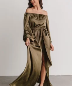 DD Westminster Off-Shoulder Maxi Dress | Olive