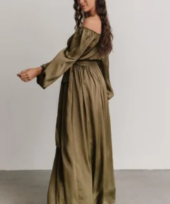 DD Westminster Off-Shoulder Maxi Dress | Olive