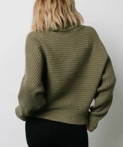 LUM Tops Whitney Ribbed Turtle Neck Sweater | Dusty Olive 13 LUM Tops Whitney Ribbed Turtle Neck Sweater | Dusty Olive