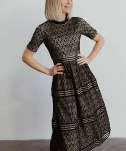 POL Windsor Lace Midi Dress | Black