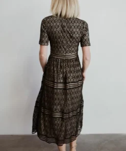 POL Windsor Lace Midi Dress | Black