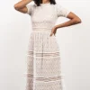 POL Windsor Lace Midi Dress | Ivory