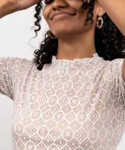 POL Windsor Lace Midi Dress | Ivory