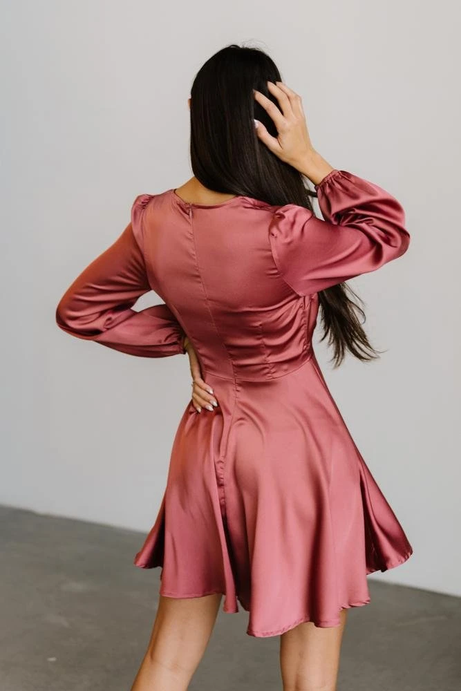 DD Woodbury Satin Mini Dress | Deep Mauve Dresses 5 DD Woodbury Satin Mini Dress | Deep Mauve Dresses