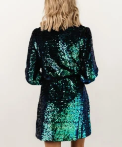 SL Dresses Xander Sequin Mini Dress | Green + Blue 10 SL Dresses Xander Sequin Mini Dress | Green + Blue
