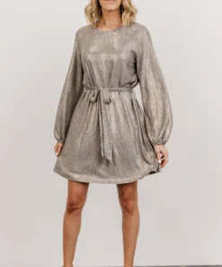 DF Xyla Sparkle Mini Dress | Silver