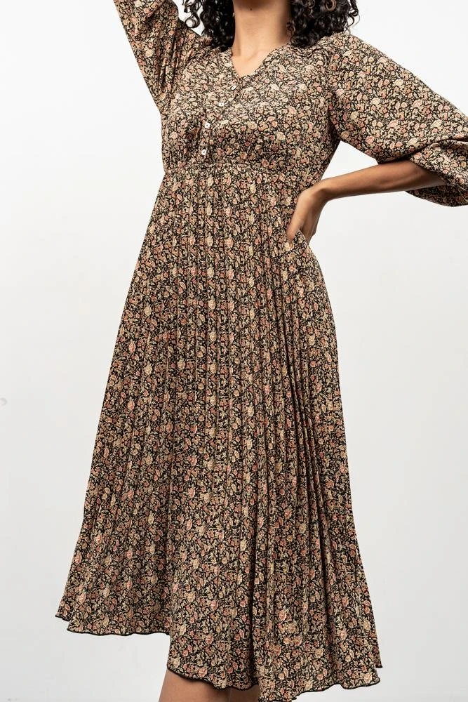 POL York Print Midi Dress | Black Dresses 3 POL York Print Midi Dress | Black Dresses