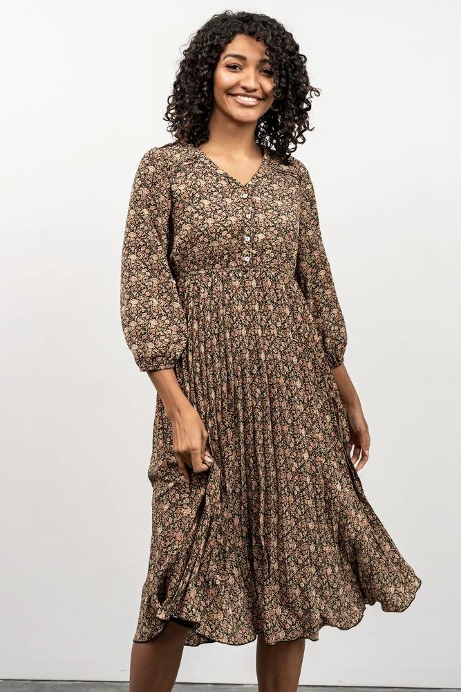 POL York Print Midi Dress | Black Dresses 4 POL York Print Midi Dress | Black Dresses