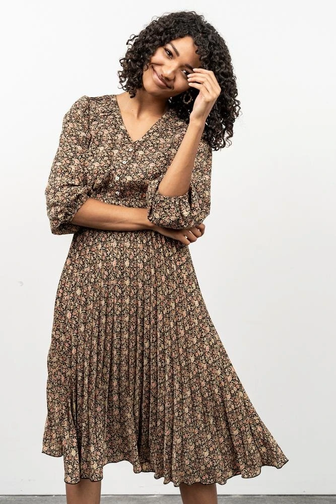 POL York Print Midi Dress | Black Dresses 1 POL York Print Midi Dress | Black Dresses