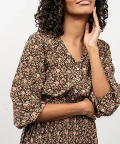 POL York Print Midi Dress | Black Dresses