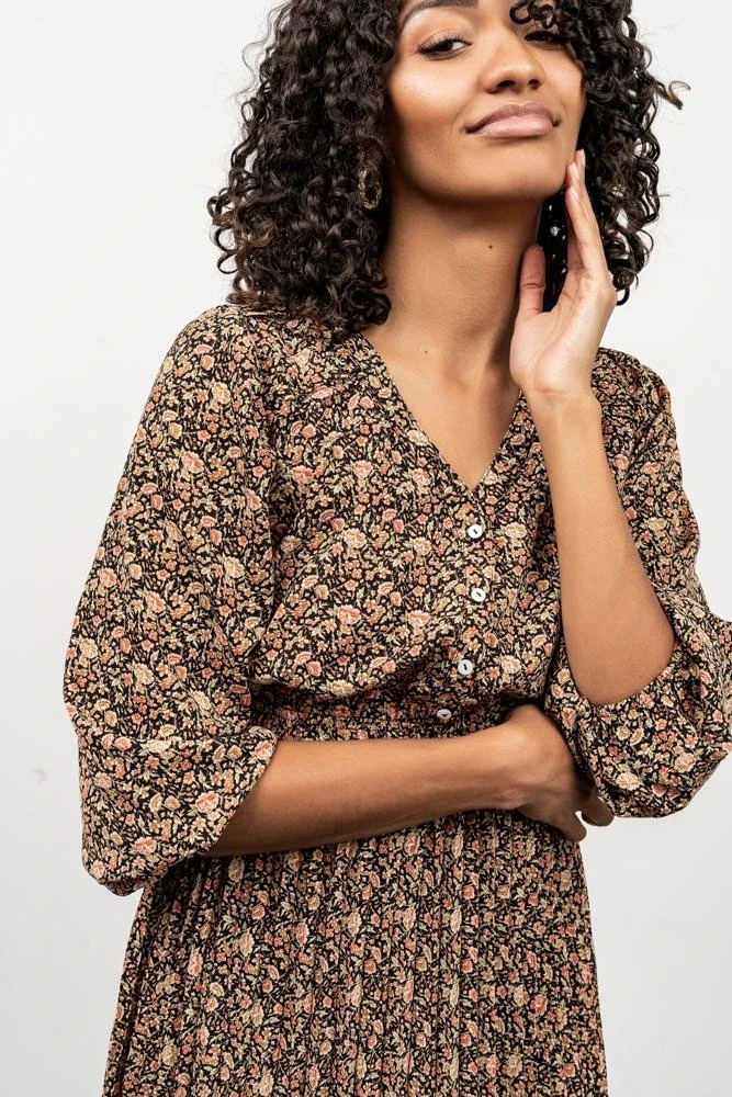 POL York Print Midi Dress | Black Dresses 2 POL York Print Midi Dress | Black Dresses