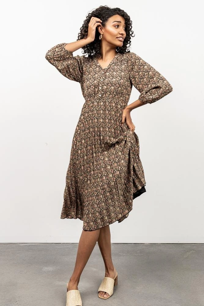 POL York Print Midi Dress | Black Dresses 8 POL York Print Midi Dress | Black Dresses