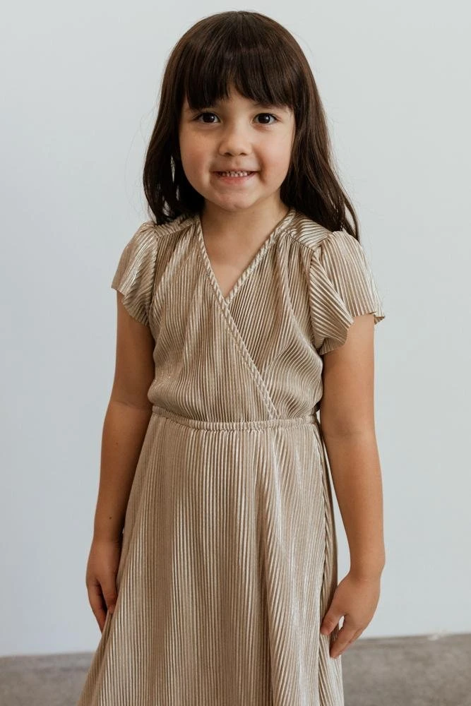 BB Custom Youth Athena Pleated Maxi Dress | Gold Dresses 3 BB Custom Youth Athena Pleated Maxi Dress | Gold Dresses