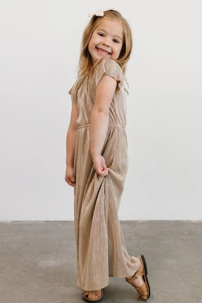 BB Custom Youth Athena Pleated Maxi Dress | Gold Dresses 6 BB Custom Youth Athena Pleated Maxi Dress | Gold Dresses