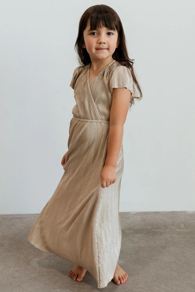 BB Custom Youth Athena Pleated Maxi Dress | Gold Dresses 5 BB Custom Youth Athena Pleated Maxi Dress | Gold Dresses