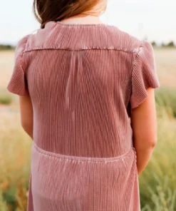 BB Custom Youth Athena Pleated Maxi Dress | Rose